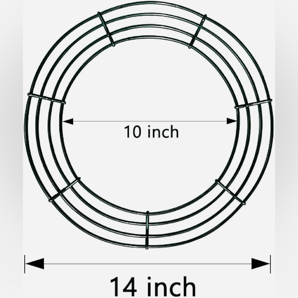 14” Round Metal Wire Wreath Ring Form for DIY Floral Wreaths Arts & Crafts NWT